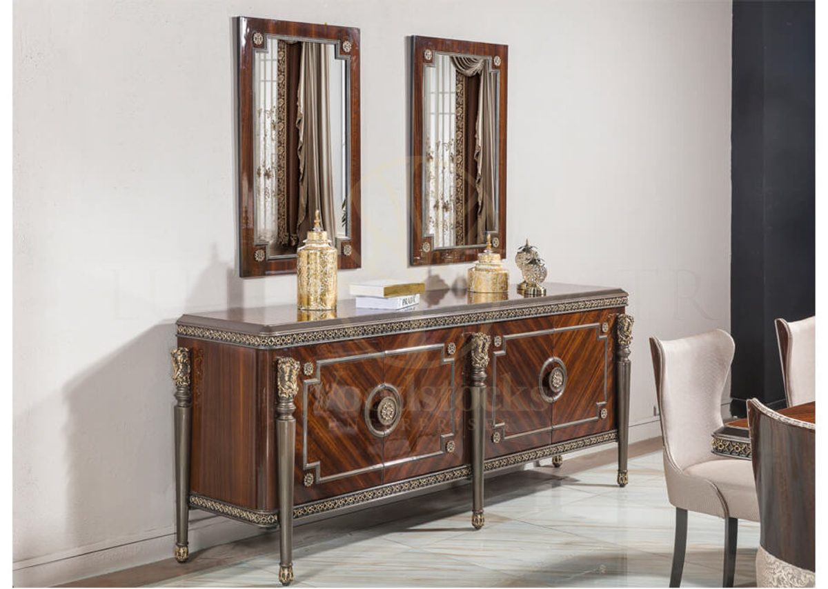 Royal Valdera Hand Carved Teak Dining Table Set, Saharanpur, view 7