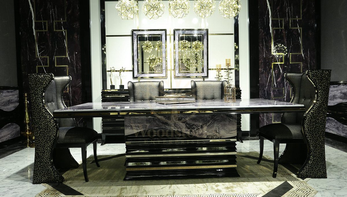 Luxury Sacramento Handcrafted Teak Dining Table Set, Saharanpur, view 6