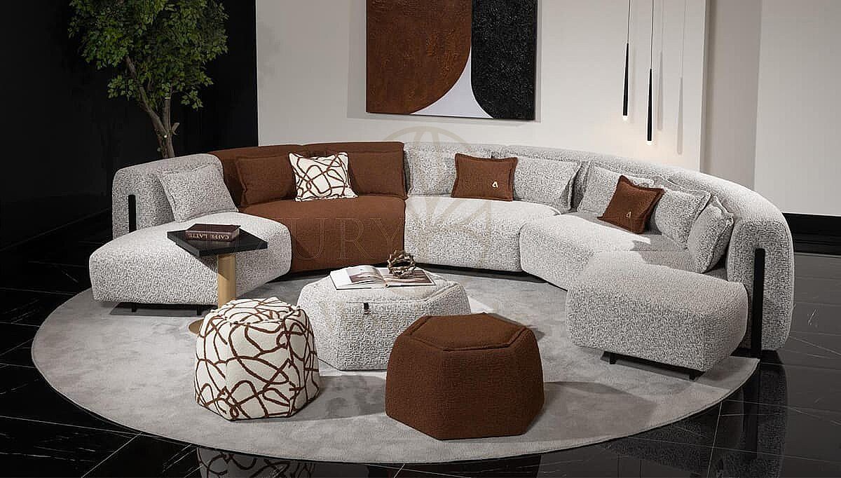 Luxury Cortina Handcrafted Teak L-Shape Sofa, Saharanpur, view 3