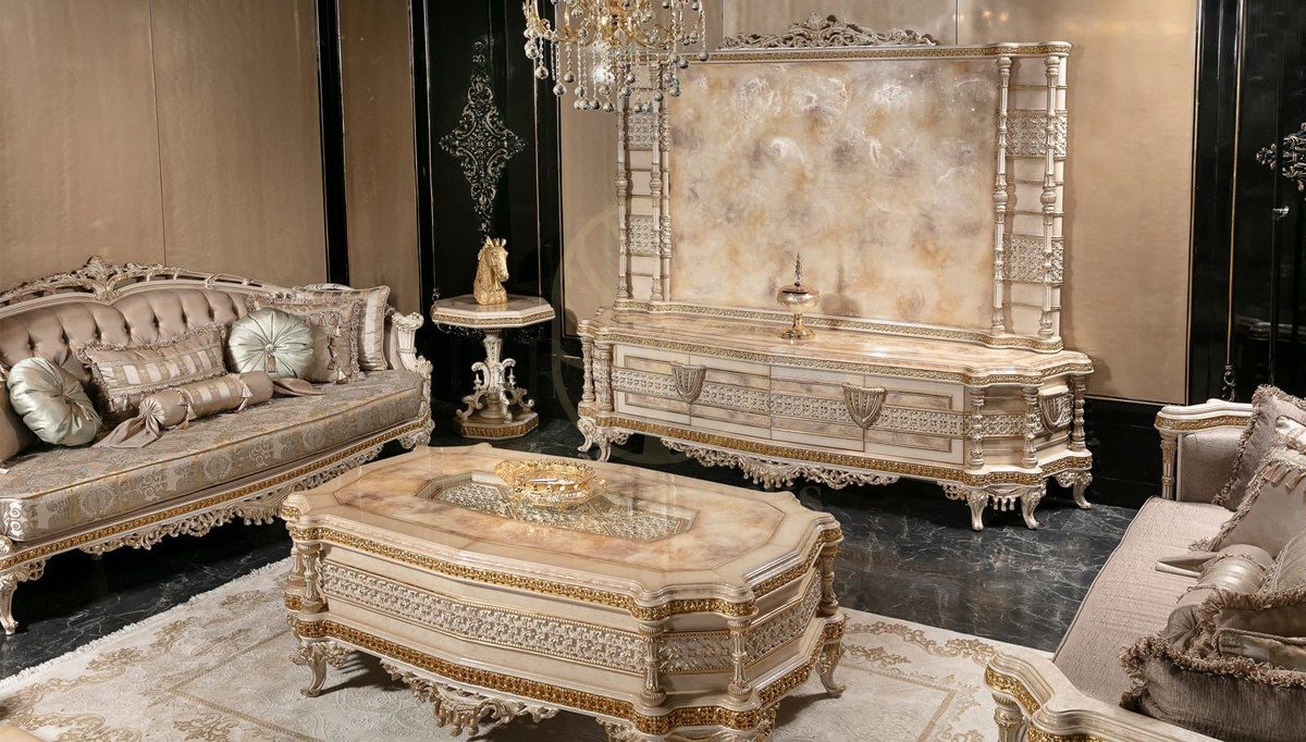 Royal Defne Hand Carved Teak TV Cabinet, Saharanpur, TV Cabinet