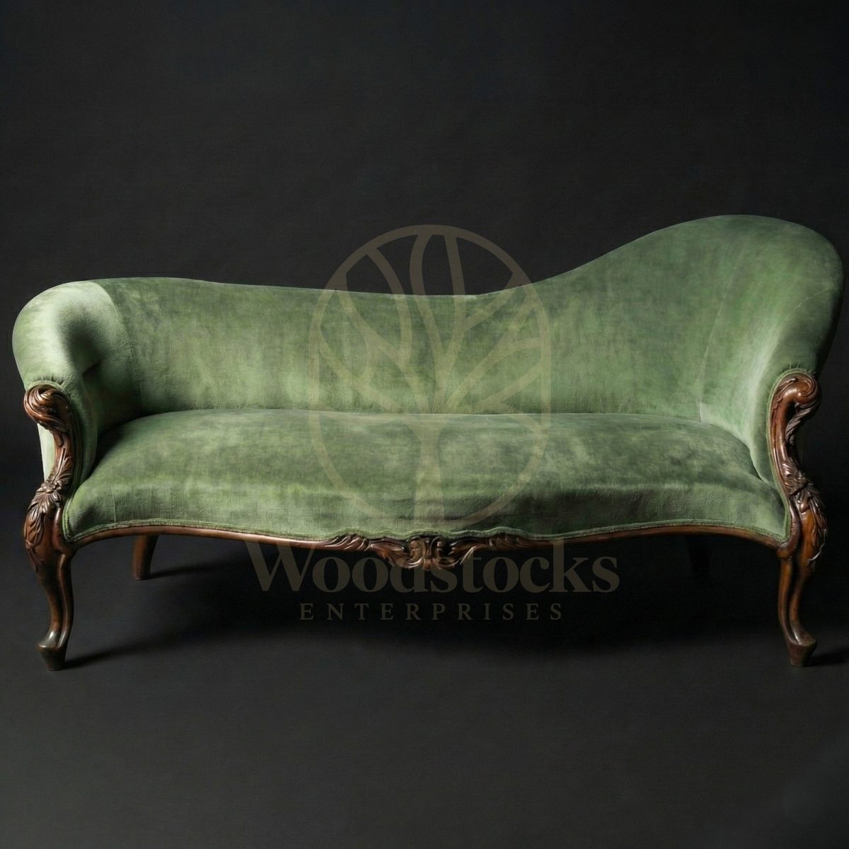 Royal Hand Carved Teak English High Victorian Spoonback Settee, Saharanpur, Sofa Set