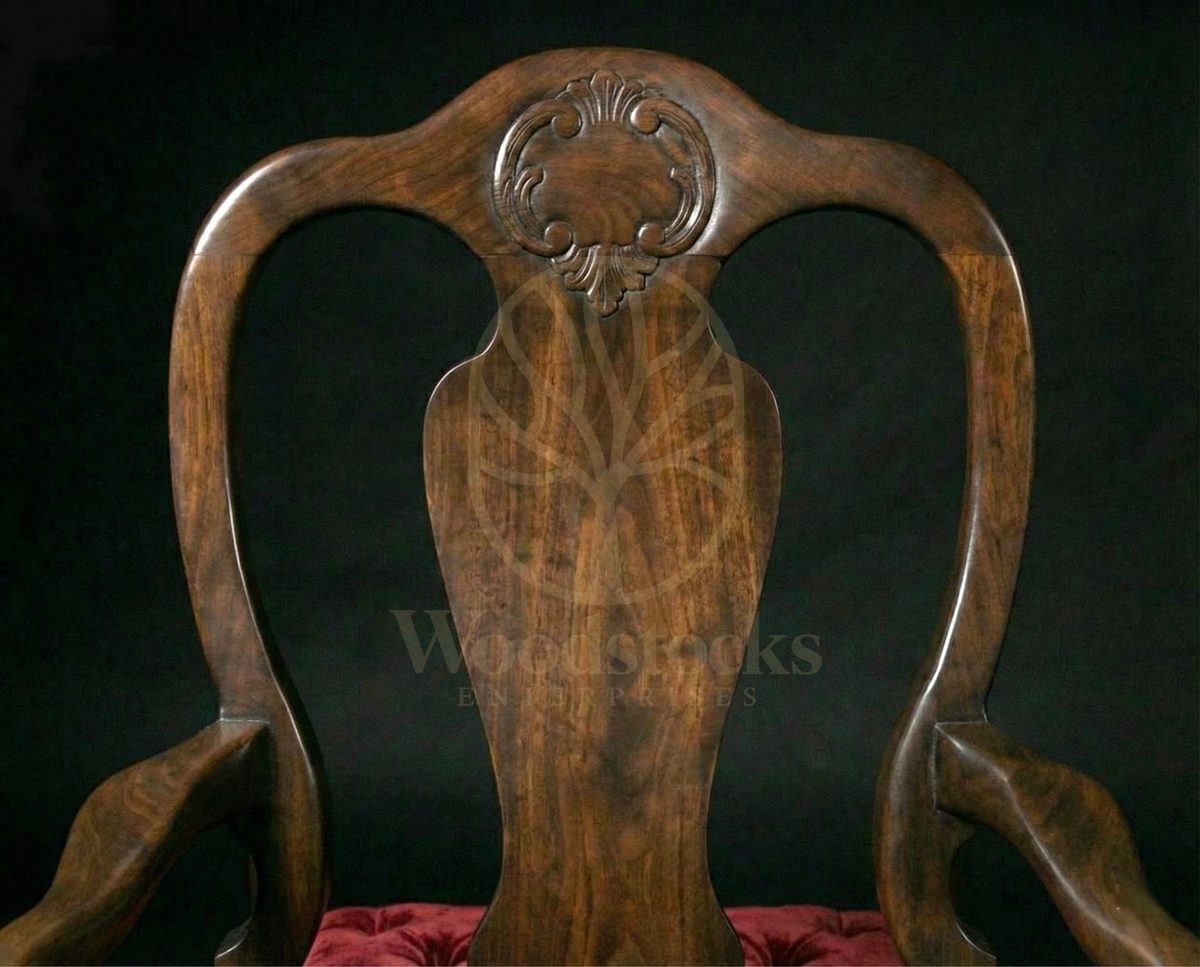 Hand Carved Teak Georgian Ball-and-Claw Elbow Chair, Saharanpur, view 5