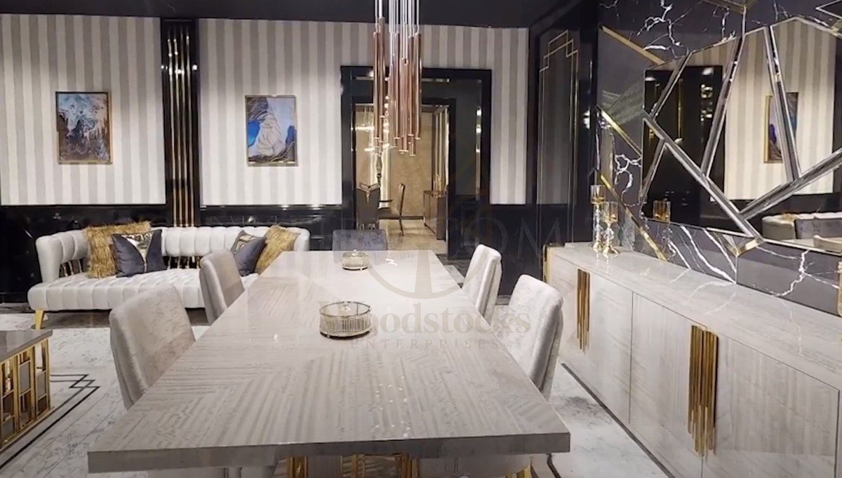 Luxury Edmonton Handcrafted Teak Dining Table Set, Saharanpur, view 8