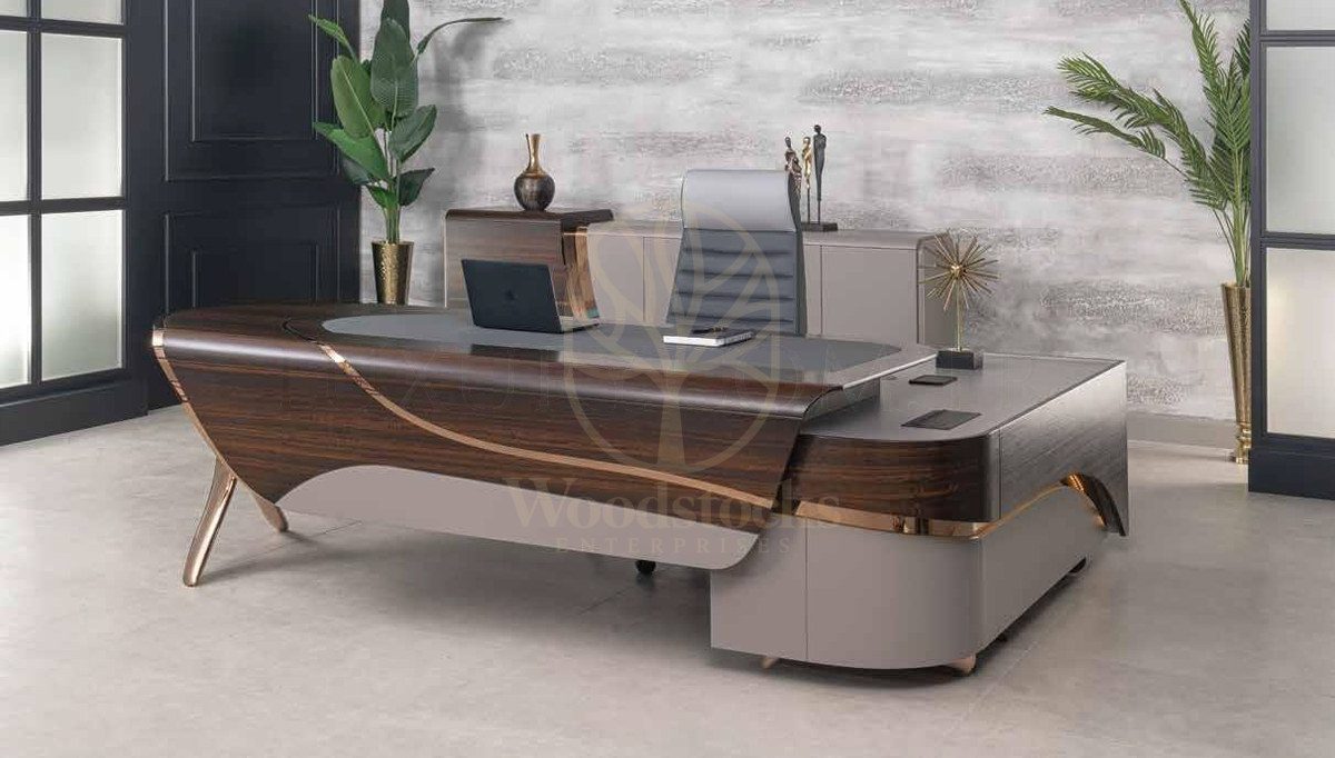 Luxury Sierra Handcrafted Teak Office Table, Saharanpur, view 4