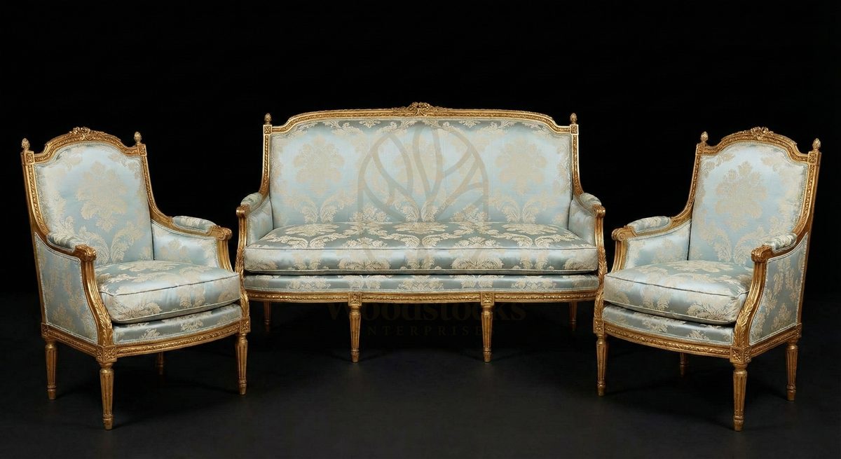 Royal Teak Versailles Bleu Salon Ensemble, Saharanpur, view 2