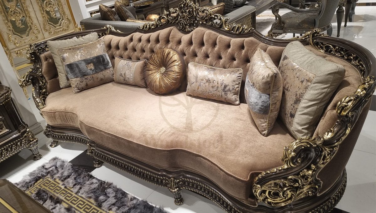 Royal Prenses Hand Carved Teak Sofa Set, Saharanpur, view 6