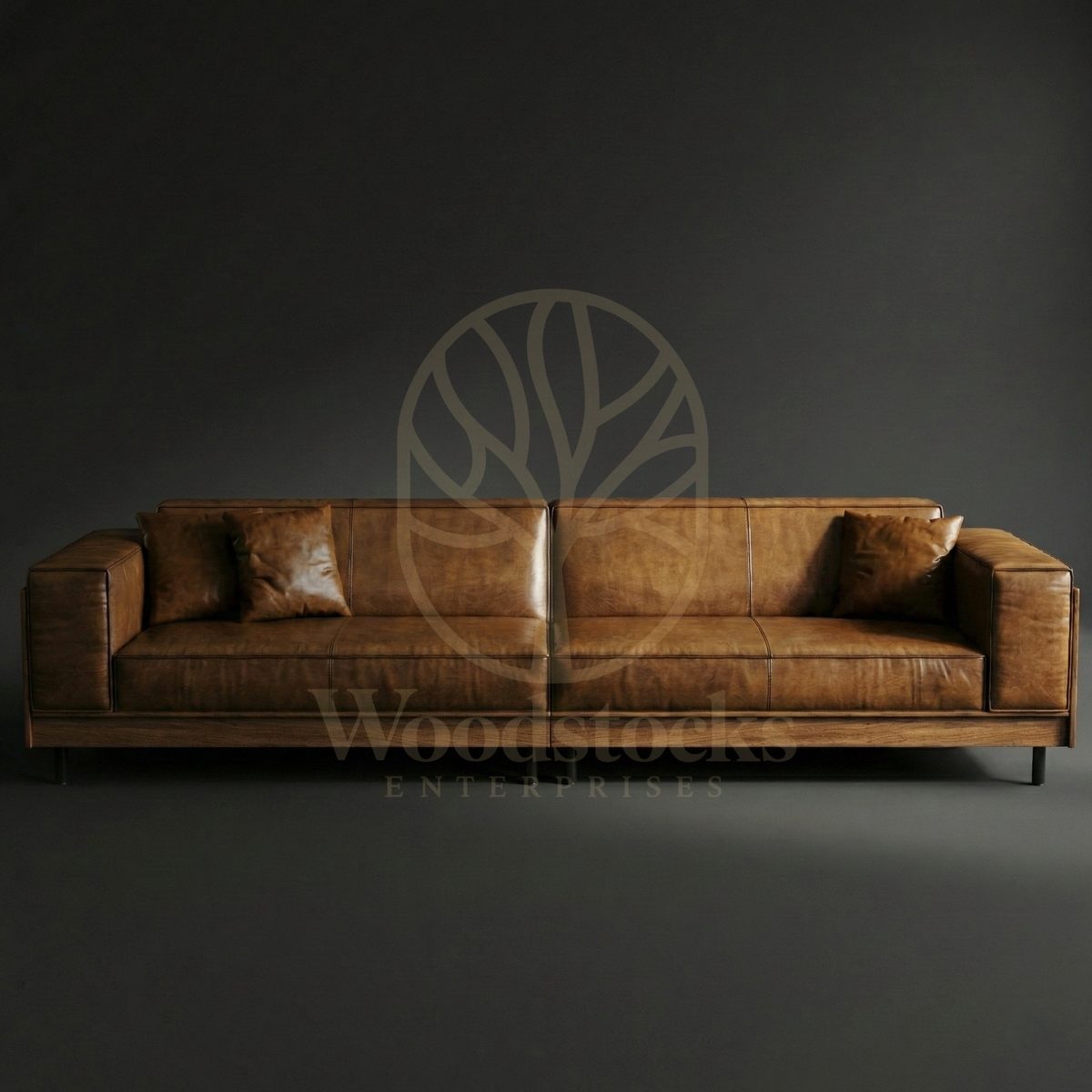 Luxury Teak Porta Nuova Modernist Leather Sofa, Saharanpur, Sofa Set