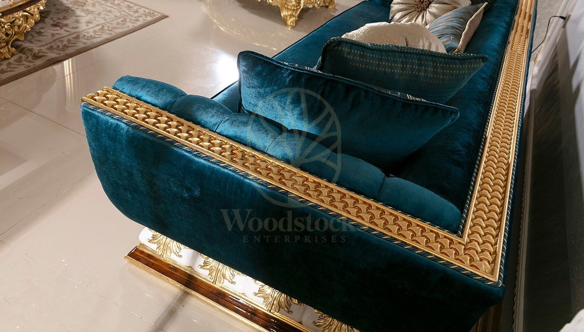 Royal Hunkar Hand Carved Teak Sofa Set III, Saharanpur, view 4