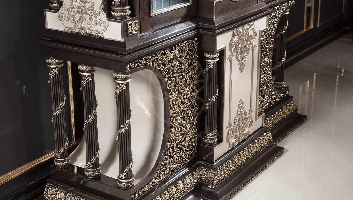 Royal Nazende Hand Carved Teak Dining Table Set II, Saharanpur, view 6