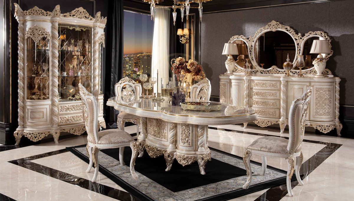 Royal Avola Hand Carved Teak Dining Table Set, Saharanpur, Dining Table