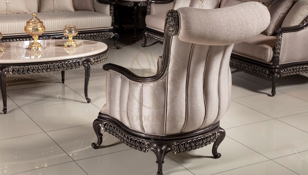 Royal Londra Hand Carved Teak Sofa Set, Saharanpur, view 6