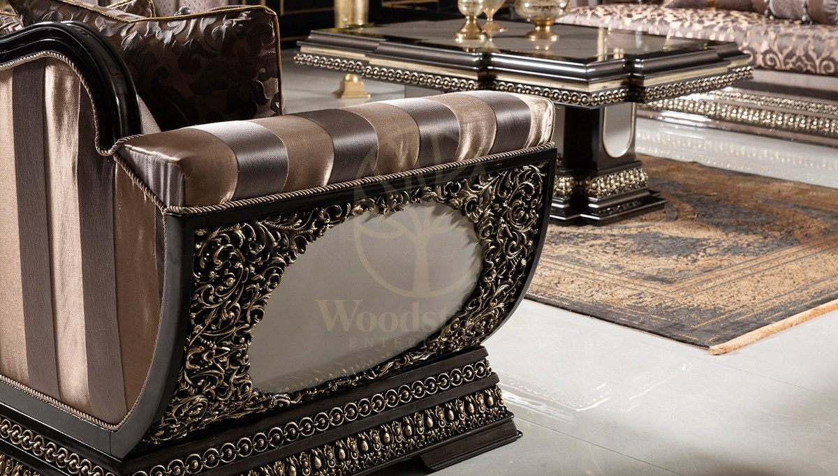 Royal Nazende Hand Carved Teak Sofa Set II, Saharanpur, view 3