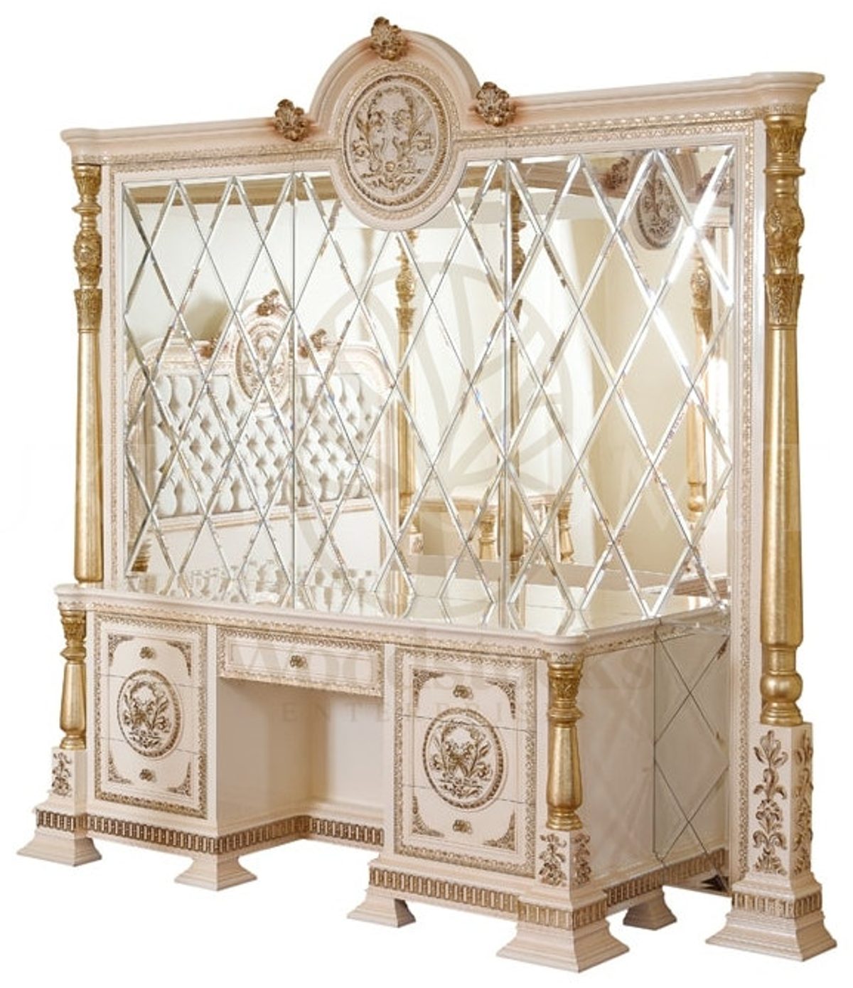 Royal Saheste Cream Hand Carved Teak King Size Bed, Saharanpur, view 5