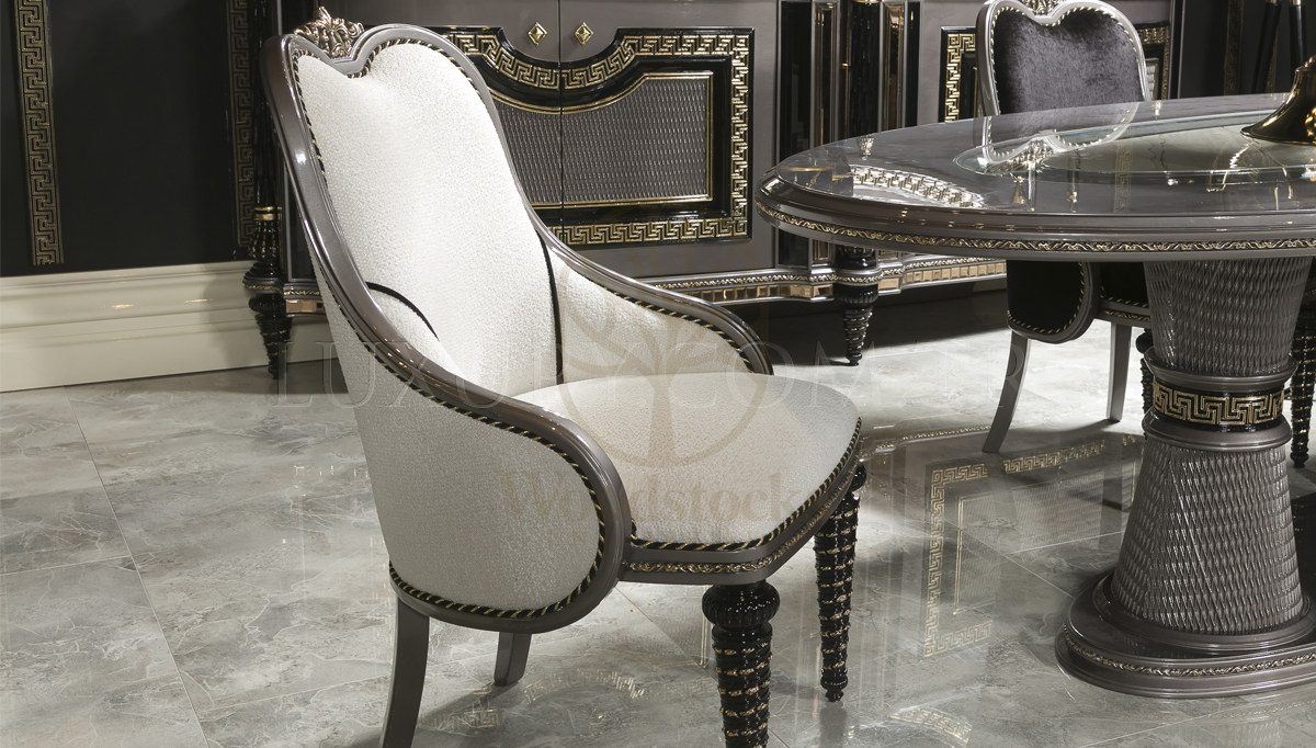 Royal Venice Hand Carved Teak Dining Table Set, Saharanpur, view 7