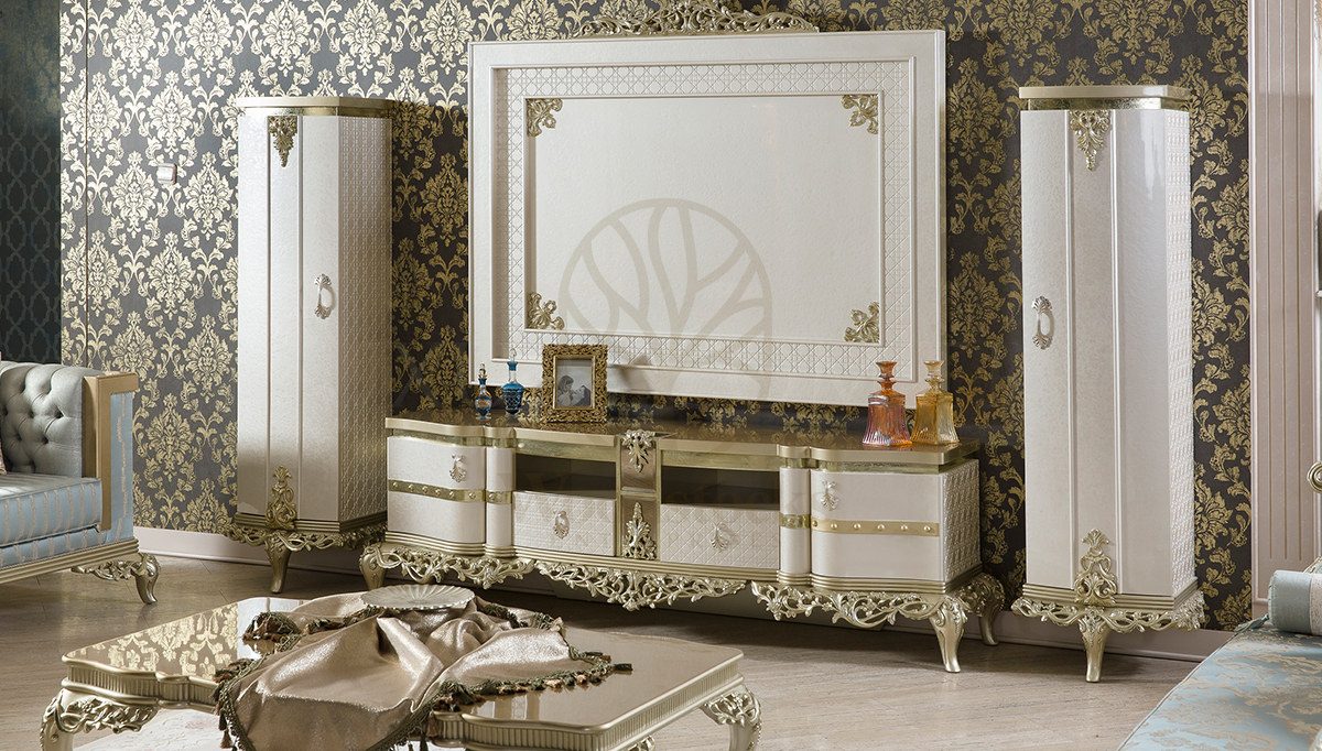 Royal Houston Hand Carved Teak TV Cabinet, Saharanpur, view 2