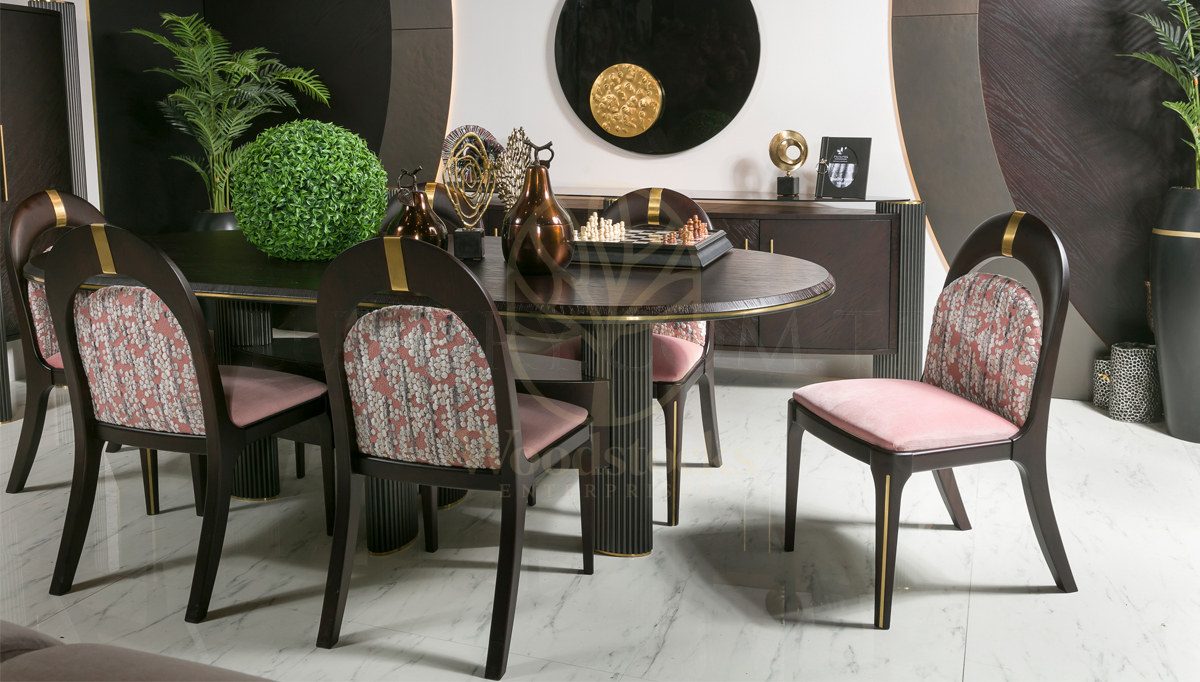 Luxury Vuitton Handcrafted Teak Dining Table Set, Saharanpur, view 5