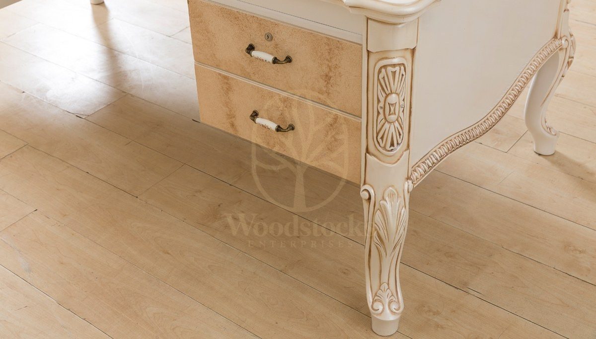 Royal Rozena Hand Carved Teak Office Table, Saharanpur, view 10