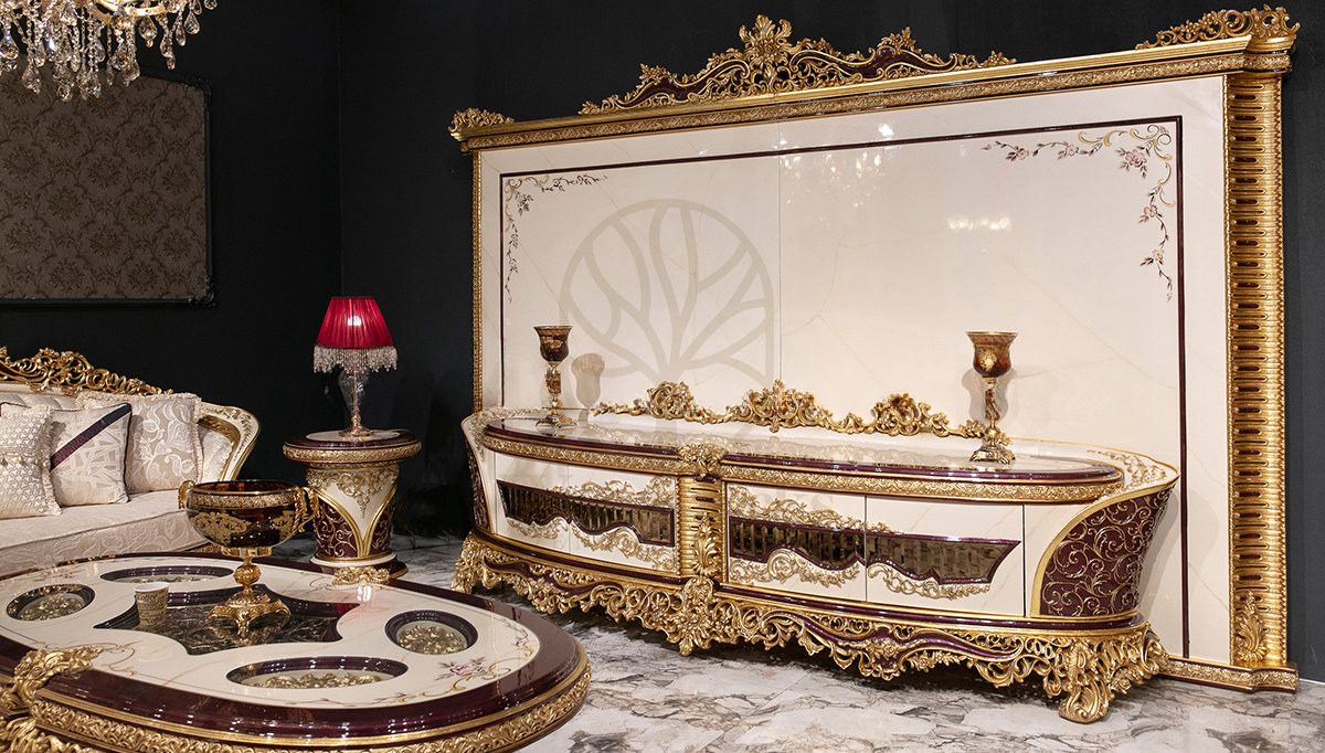 Royal Kopenhag Hand Carved Teak TV Cabinet, Saharanpur, TV Cabinet