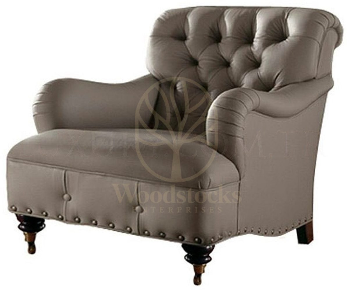 Luxury Ortena Handcrafted Teak Armchair, Saharanpur, Living Room Chair