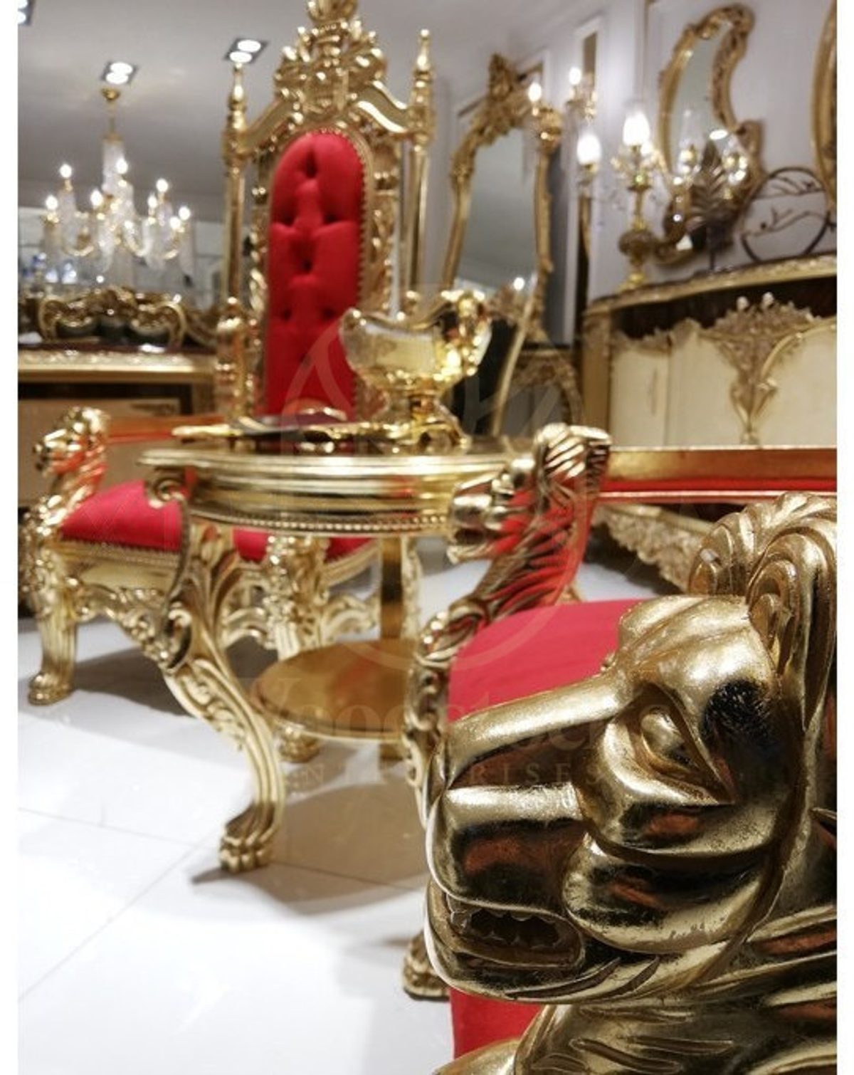 Royal Lion Hand Carved Teak Sofa Set, Saharanpur, view 6
