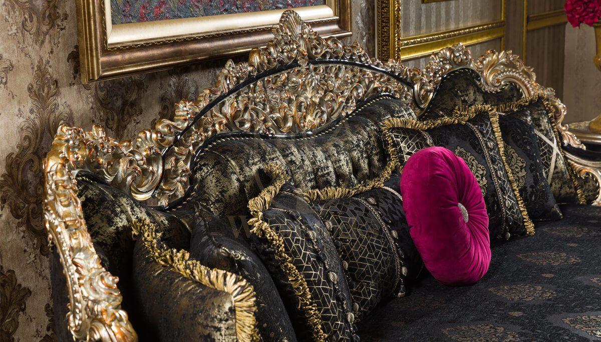 Royal Altay Black Hand Carved Teak Sofa Set II, Saharanpur, view 5