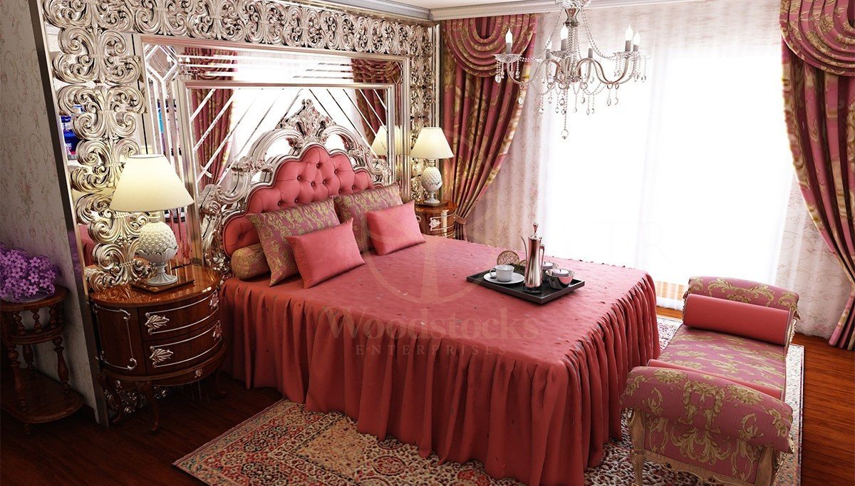 Royal Kozani Hand Carved Teak King Size Bed, Saharanpur, view 2