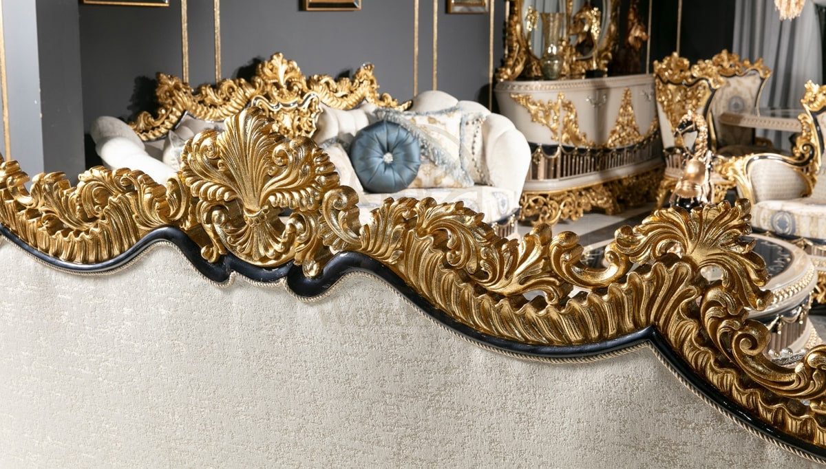 Royal Bilbao Hand Carved Teak Sofa Set, Saharanpur, view 4