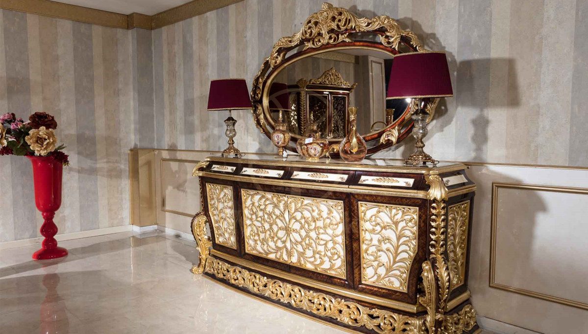 Royal Sultanzade Hand Carved Teak Dining Table Set, Saharanpur, view 9