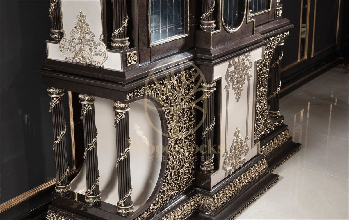 Teak Palace Brown and Gold Dining Set, view 7