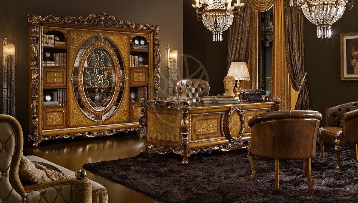 Royal Saltanas Bronze Hand Carved Teak Office Table, Saharanpur, Office & Study Table