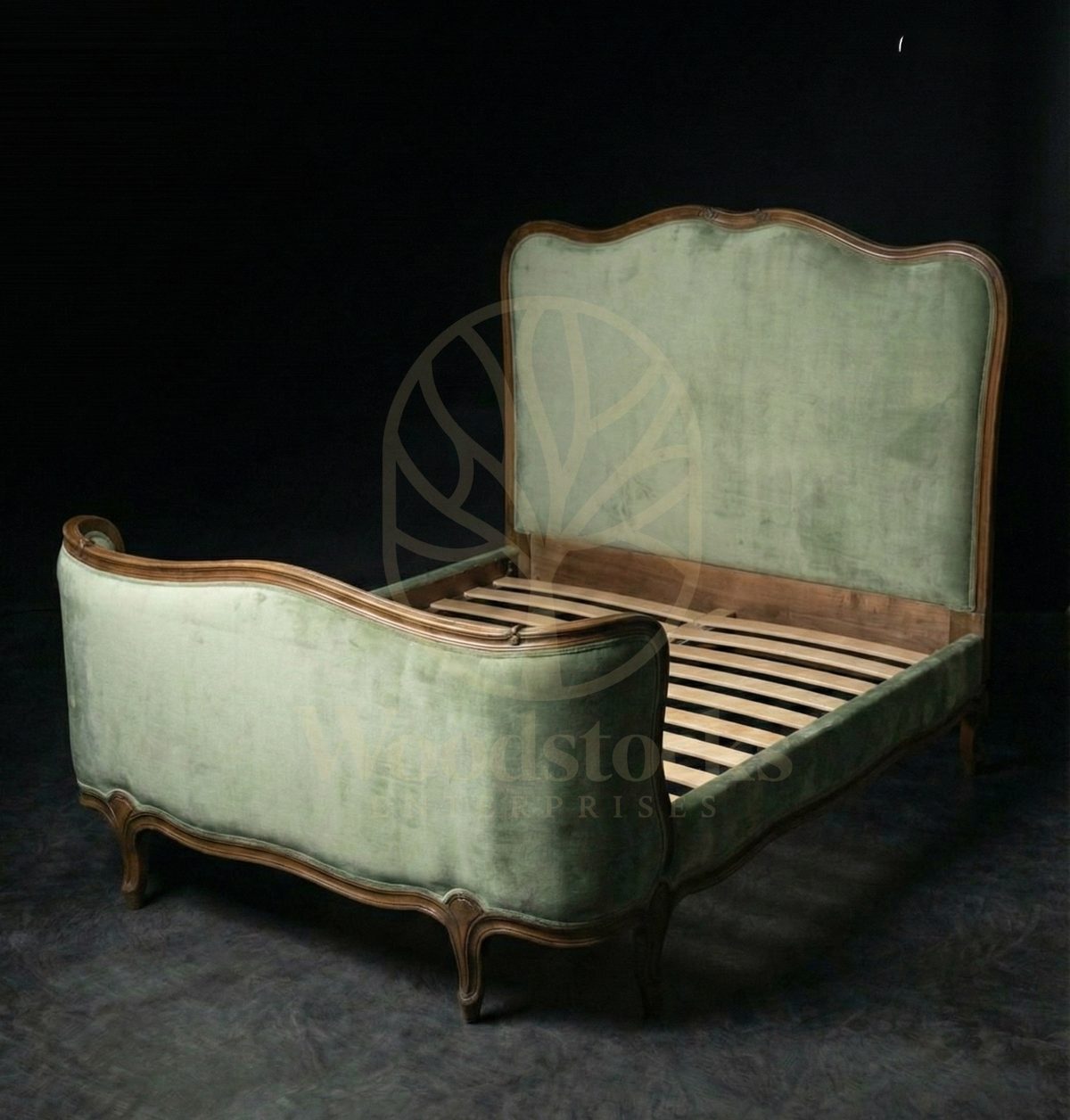 Royal Hand Carved Teak Madame de Pompadour’s Morning Chamber Bed, Saharanpur, view 6