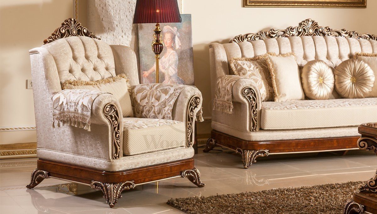 Royal Safir Hand Carved Teak Sofa Set, Saharanpur, view 2