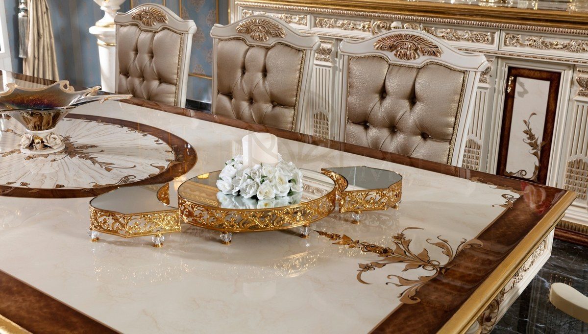 Royal Imparator Hand Carved Teak Dining Table Set, Saharanpur, view 7