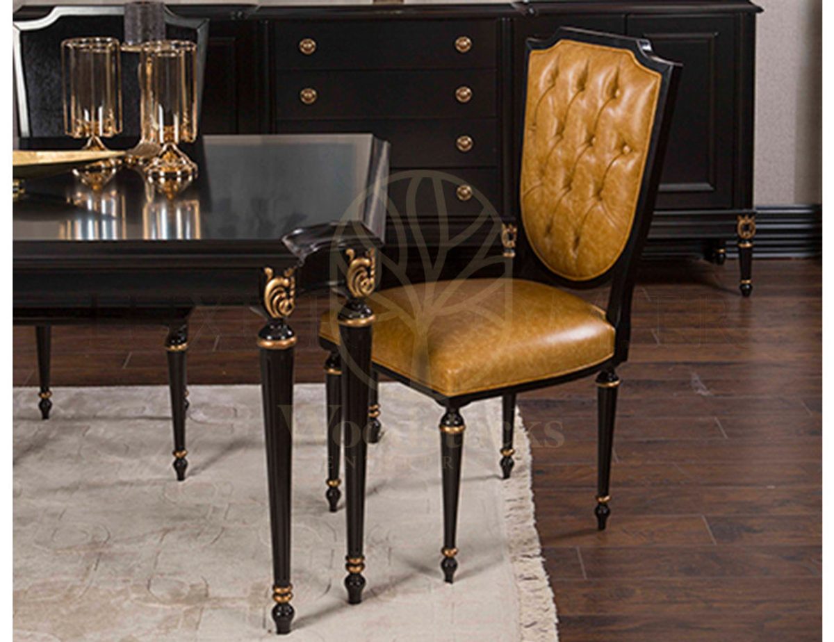 Luxury Hecuba Art Deco Handcrafted Teak Dining Table Set, Saharanpur, view 5