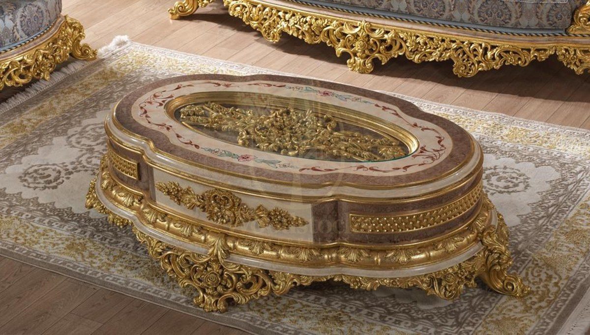 Royal Hunkar Gold Leaf Hand Carved Teak Sofa Set, Saharanpur, view 7