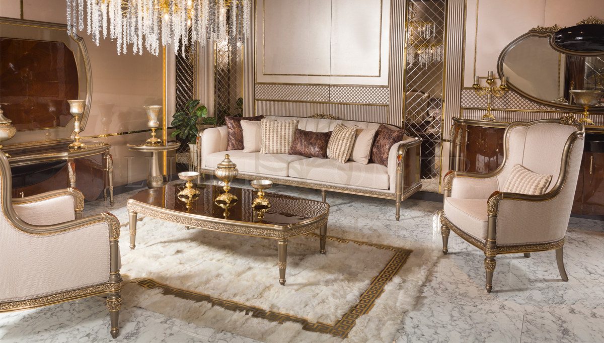 Royal Marlon Hand Carved Teak Sofa Set, Saharanpur, view 6