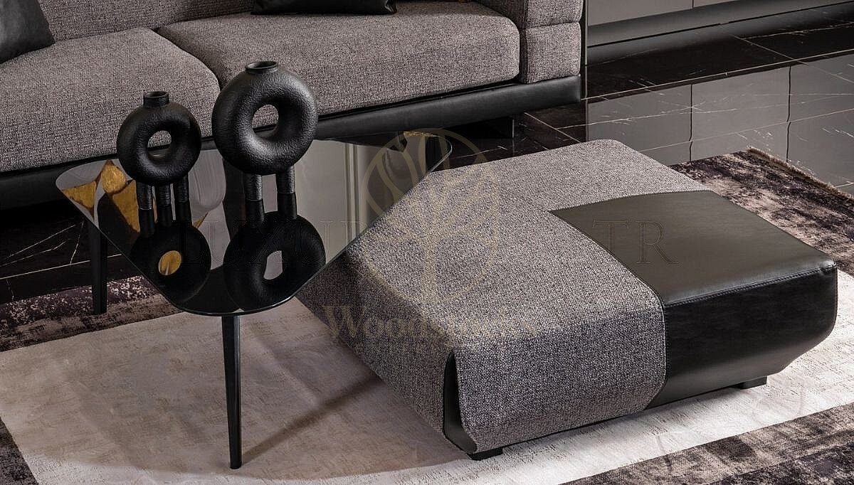 Luxury Noren Grey Anthracite Handcrafted Teak Sofa Set, Saharanpur, view 3