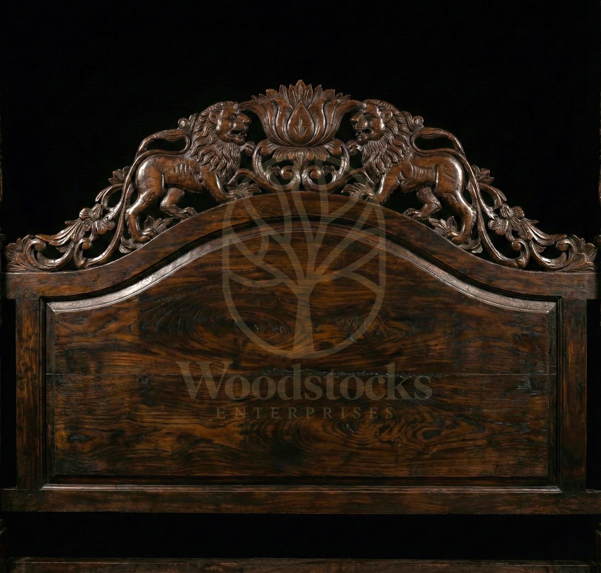 Royal Hand Carved Teak Imperial Safari Canopy Bed, Saharanpur, view 4