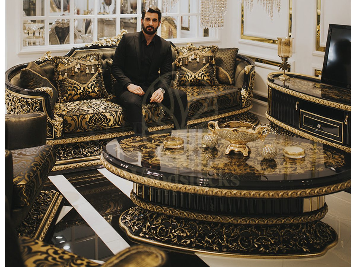 Royal Hercai Hand Carved Teak Sofa Set, Saharanpur, view 9