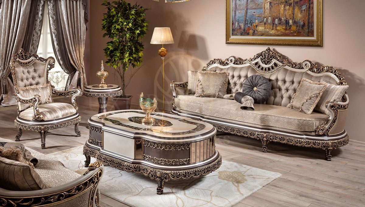 Royal Royena Hand Carved Teak Sofa Set, Saharanpur, Sofa Set