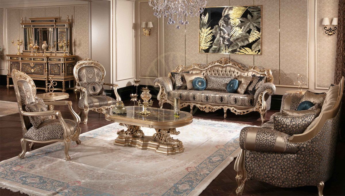 Royal Balamir Marquetry Hand Carved Teak Sofa Set, Saharanpur, Sofa Set