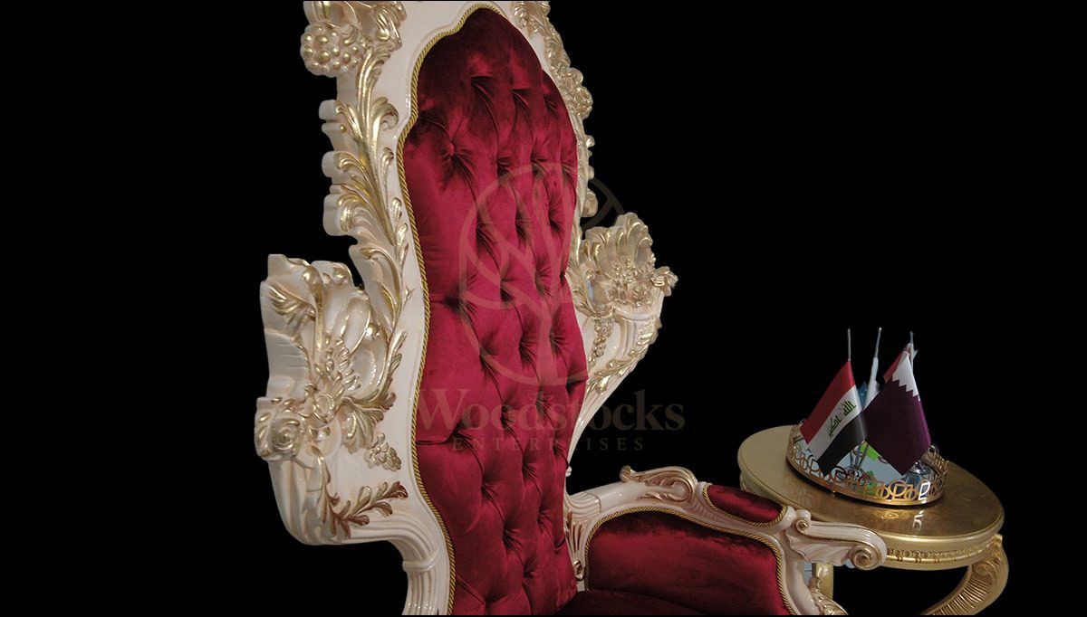 Royal Palermo Hand Carved Teak Armchair, Saharanpur, view 6