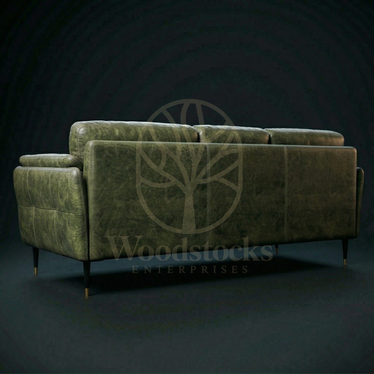 Luxury Teak Belfort Leather Sofa, Saharanpur, view 4