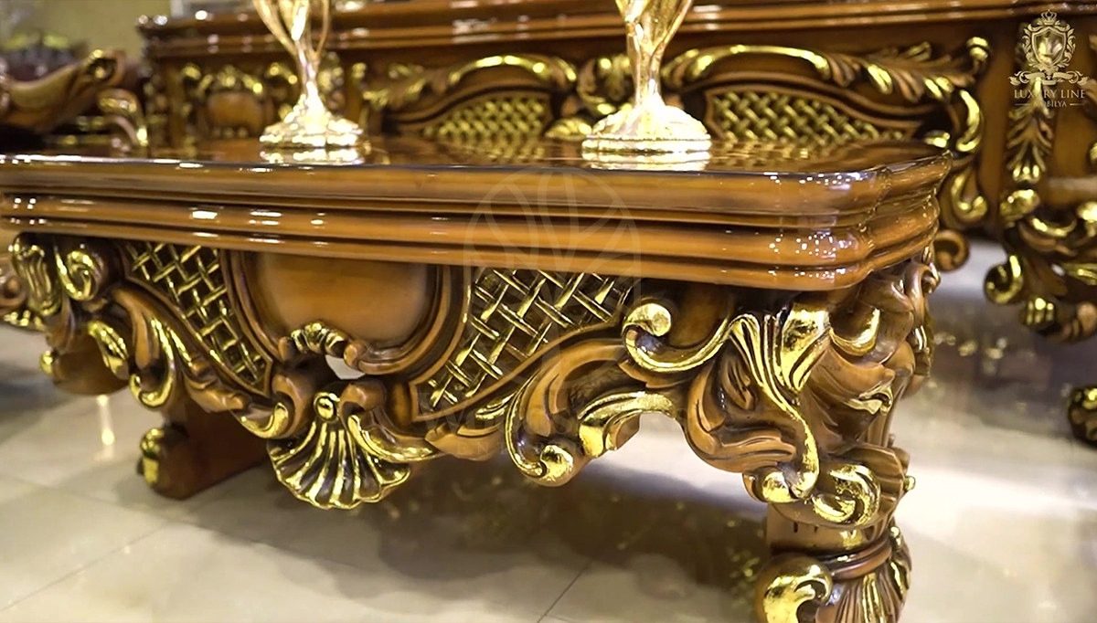 Royal Saltanat Hand Carved Teak Office Table, Saharanpur, view 4