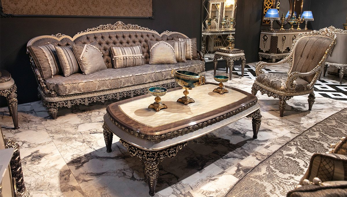 Royal Bolonya Hand Carved Teak Sofa Set, Saharanpur, view 2