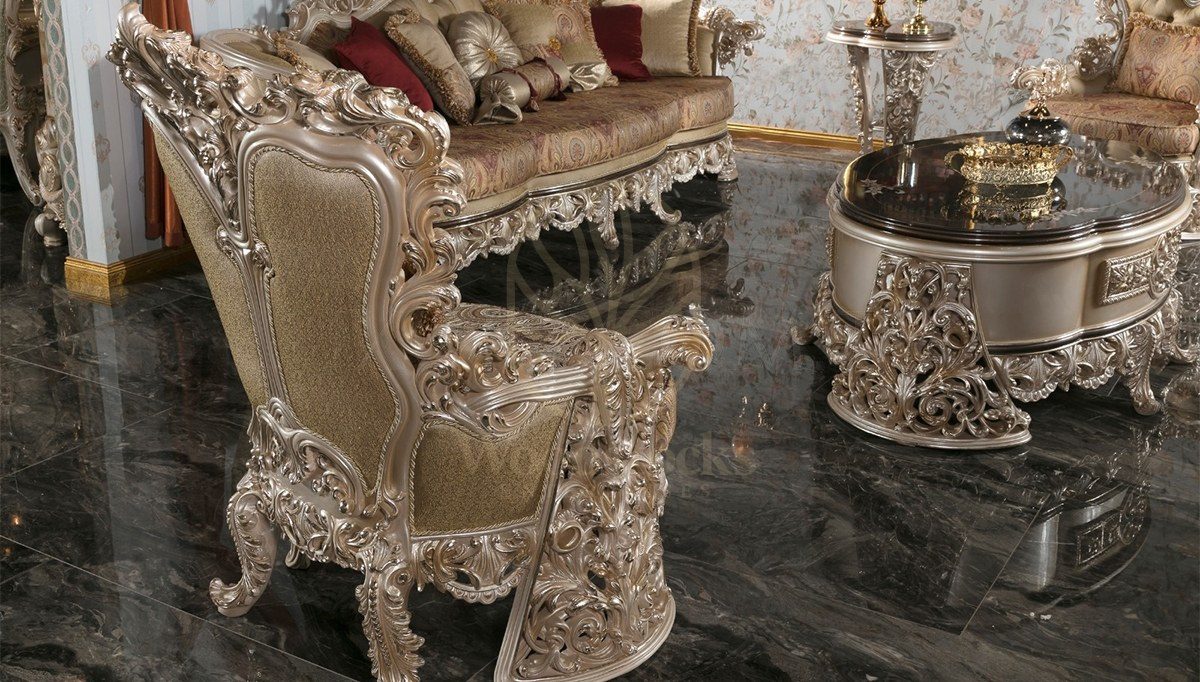 Royal Maskat Hand Carved Teak Sofa Set, Saharanpur, view 9