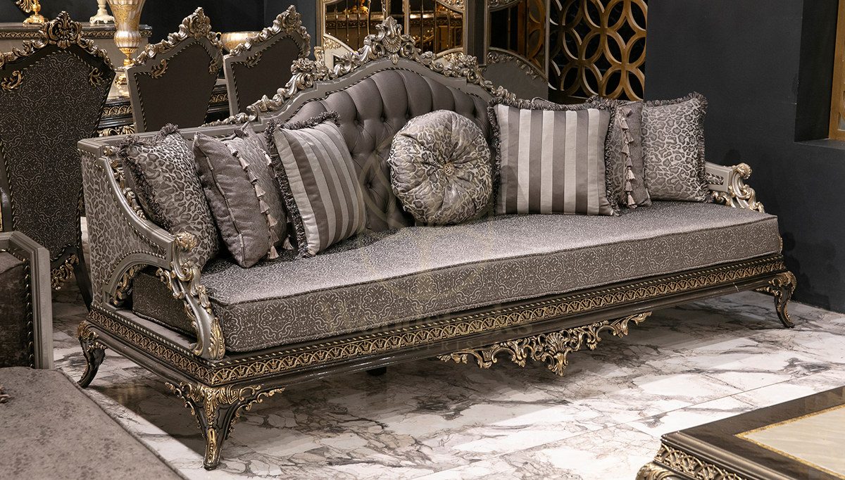 Royal Lotusa Hand Carved Teak Sofa Set II, Saharanpur, view 2