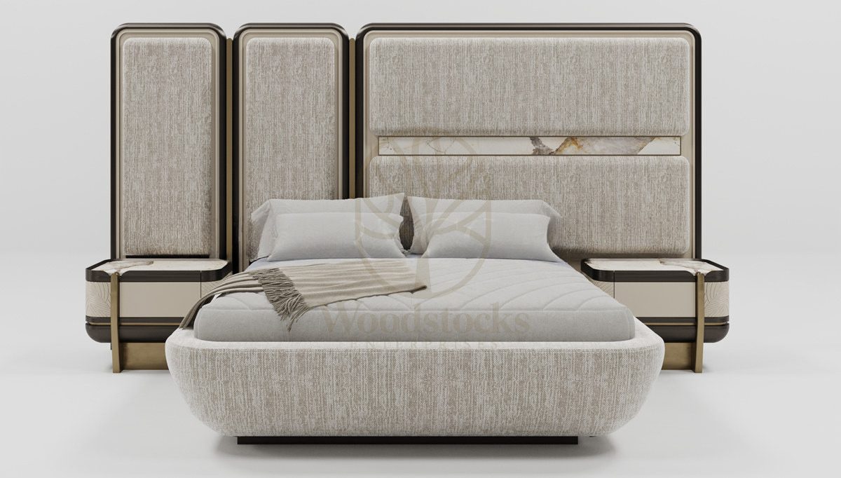 Luxury Luma Handcrafted Teak King Size Bed, Saharanpur, view 5