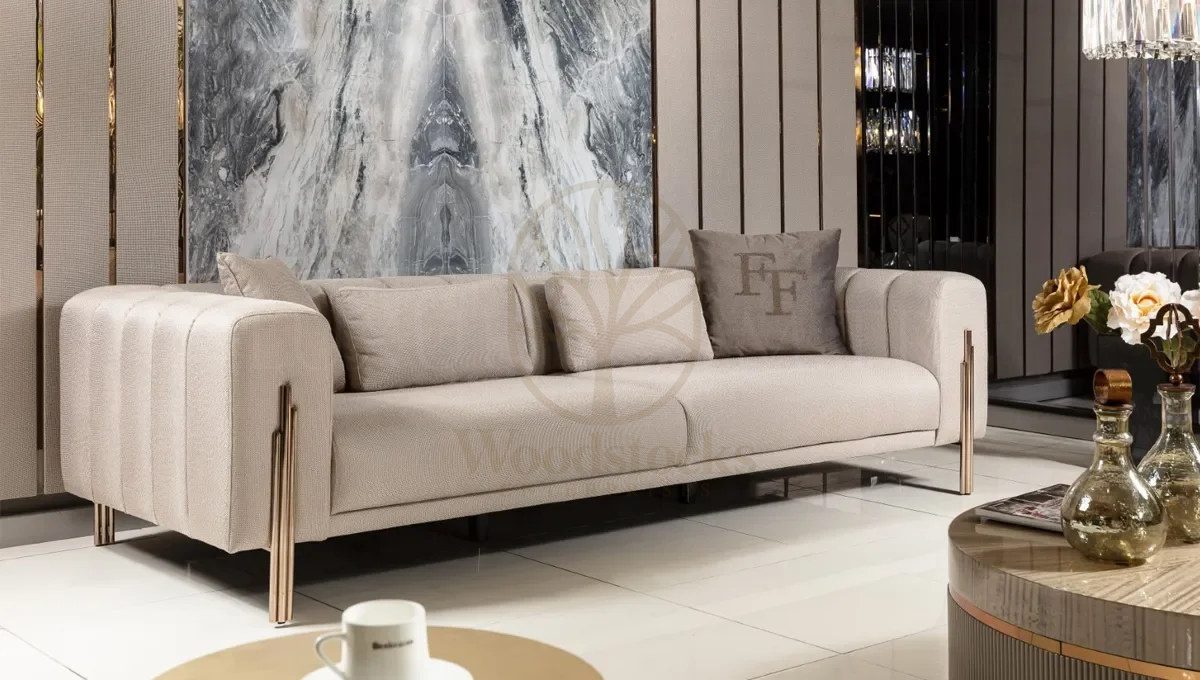 Luxury Monna Handcrafted Teak Sofa Set, Saharanpur, view 6