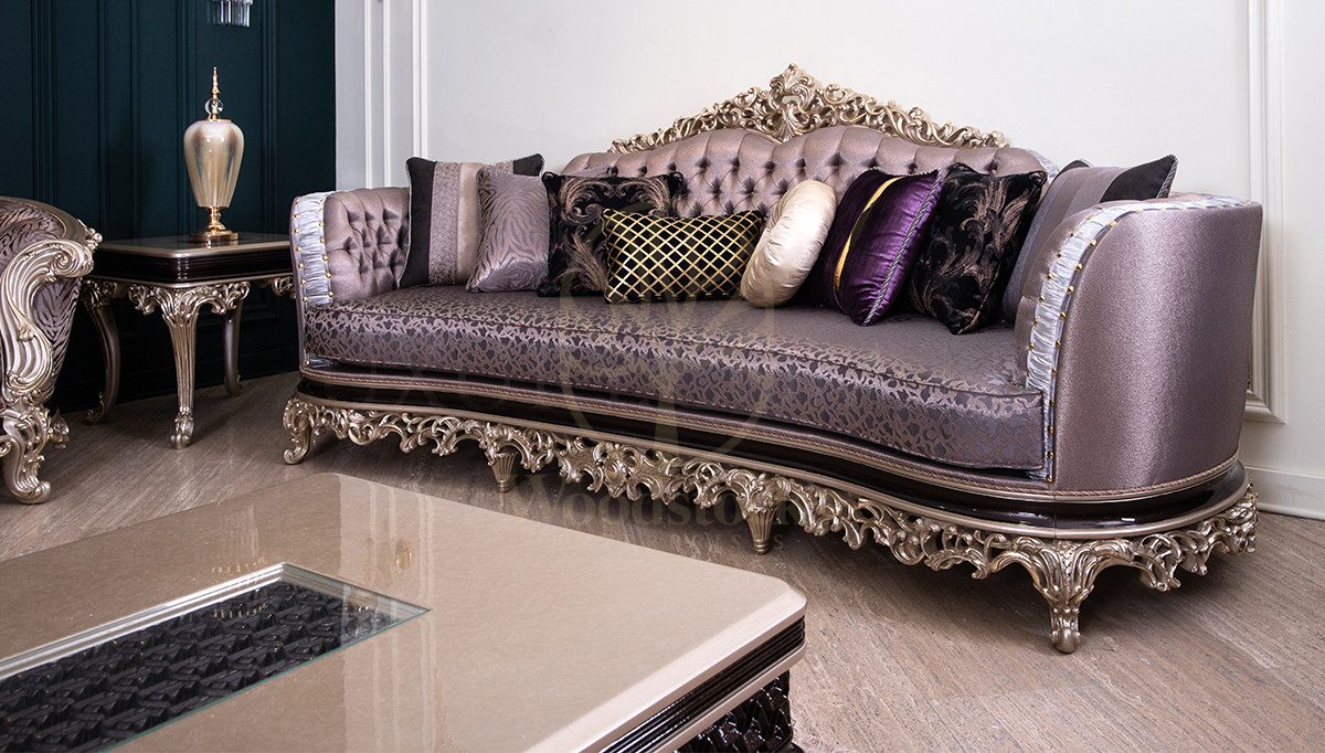 Royal Atlanta Hand Carved Teak Sofa Set, Saharanpur, view 5
